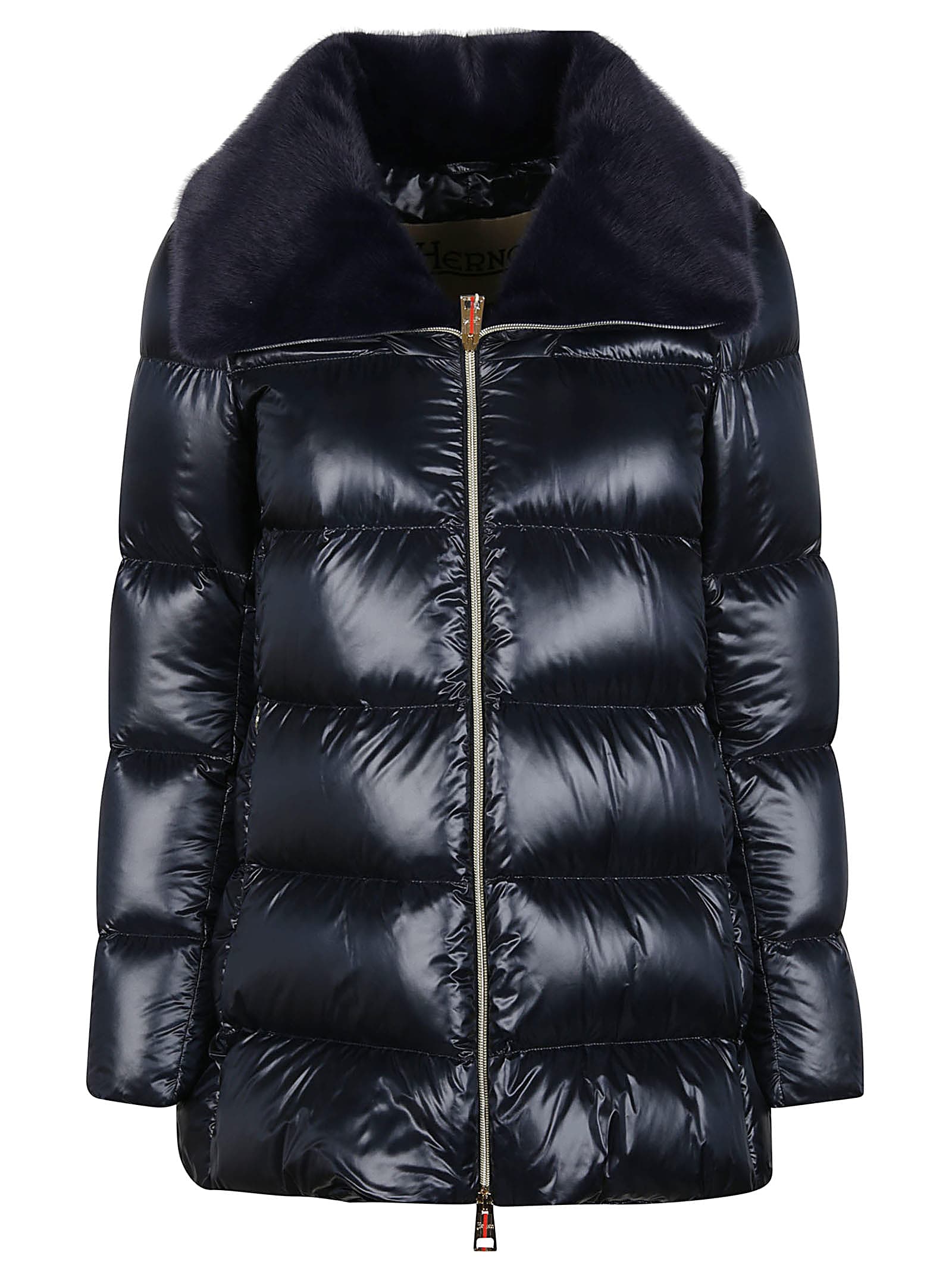 Shop Herno A-shape Down Jacket In Blu Navy