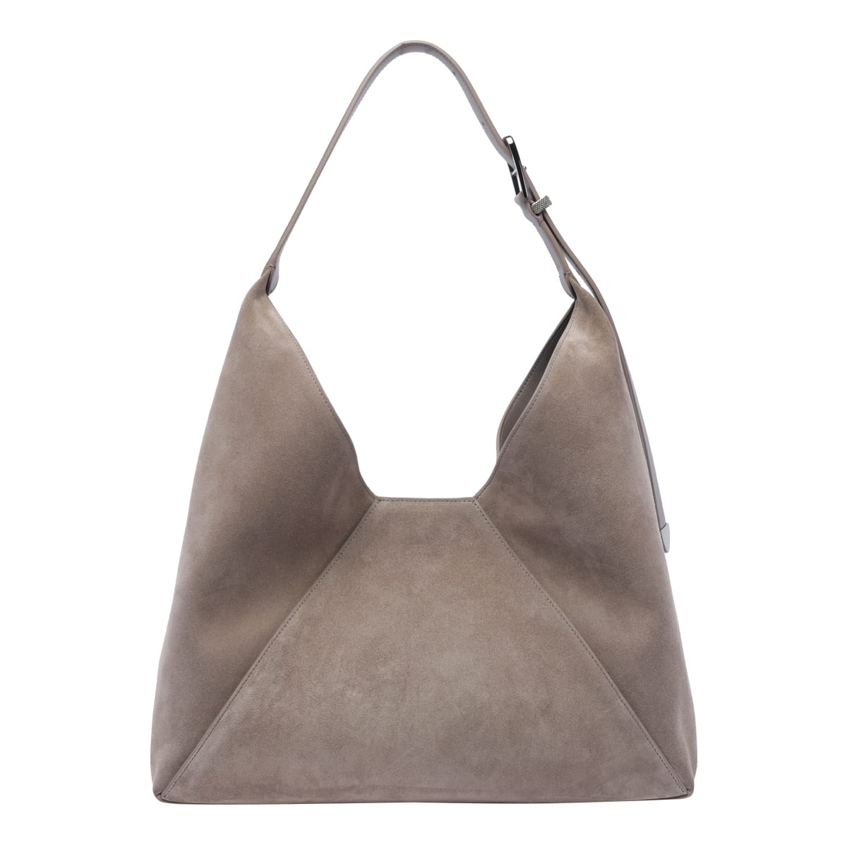 Shop Brunello Cucinelli Hobo Bc Duo Bag In Grey