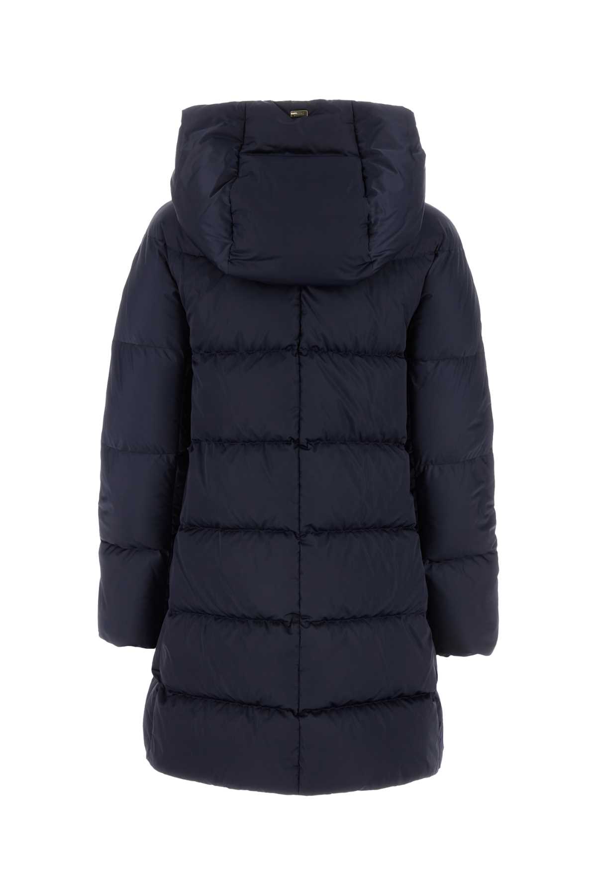 Herno Dark Blue Polyester Down Jacket In Newblu