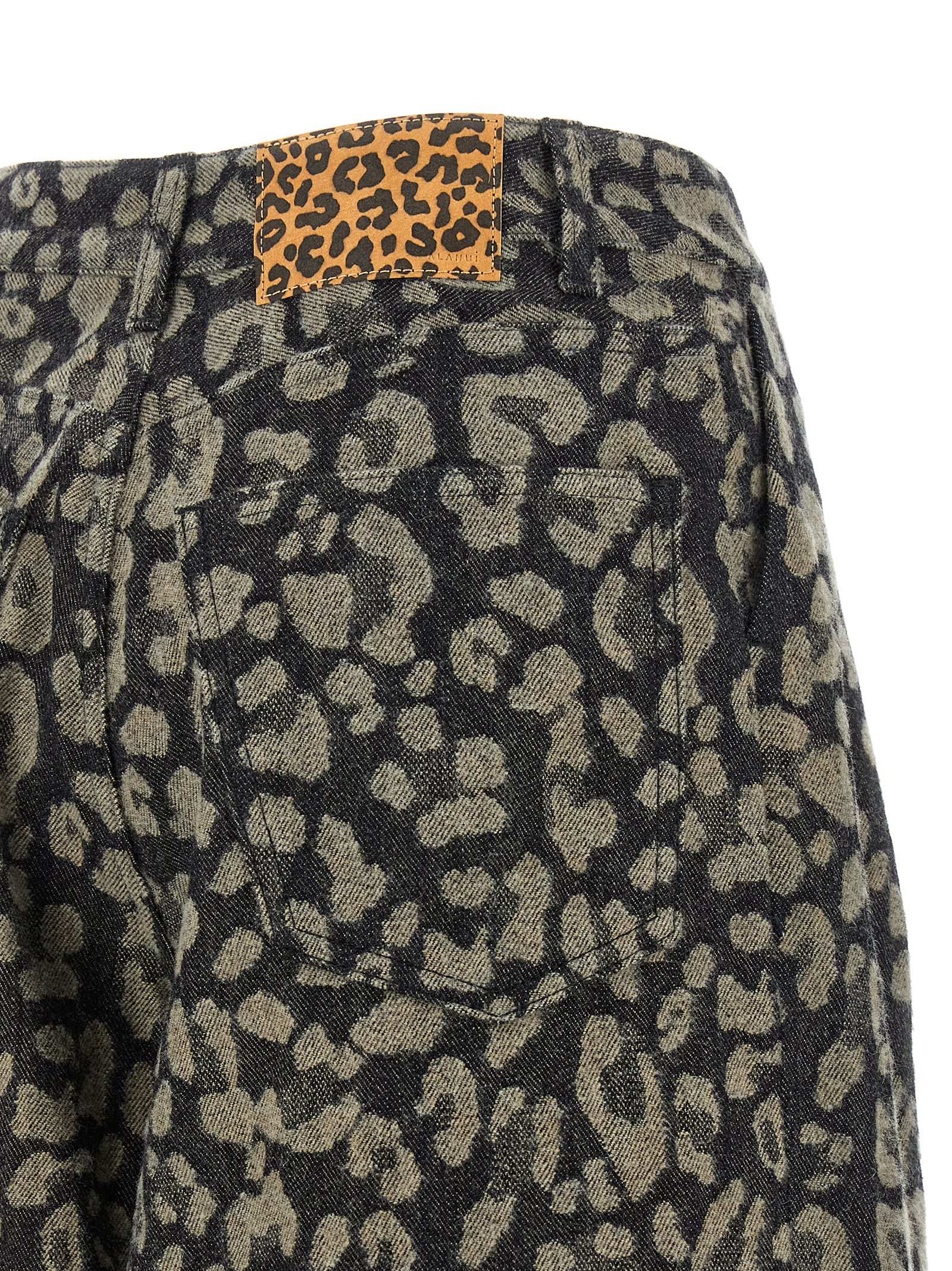 Alanui Seattle Pleated Leopard-print Jeans In Animal Print