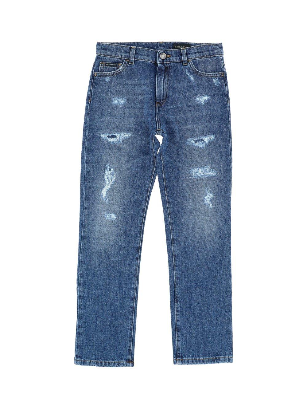 Dolce & Gabbana Distressed Slim-fit Jeans