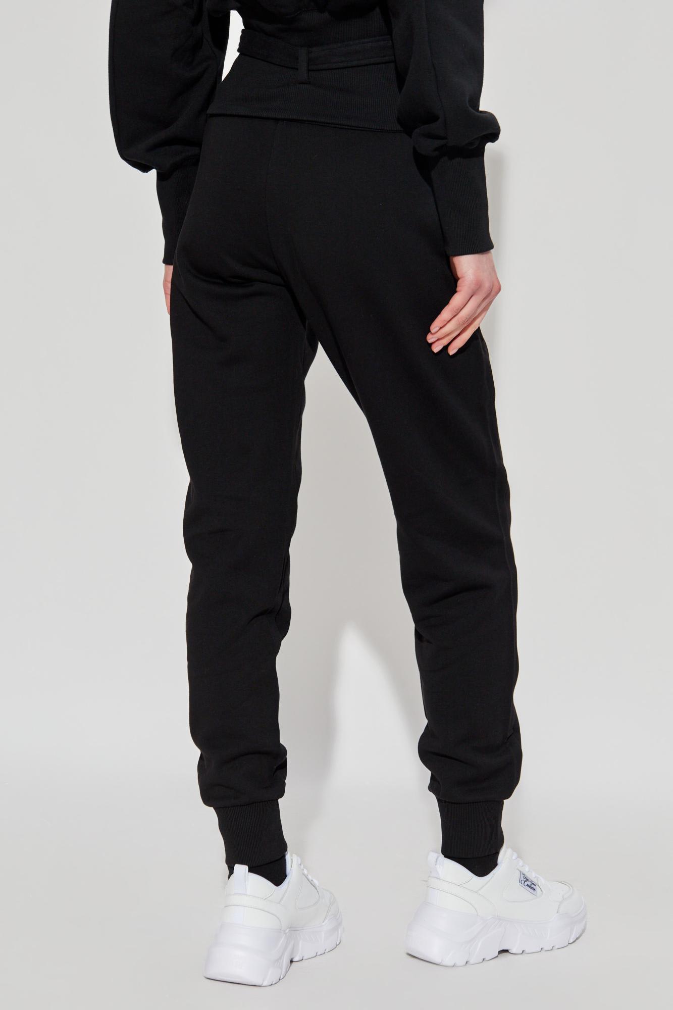 Versace Jeans Couture Sweatpants With Embroidered Logo In Black