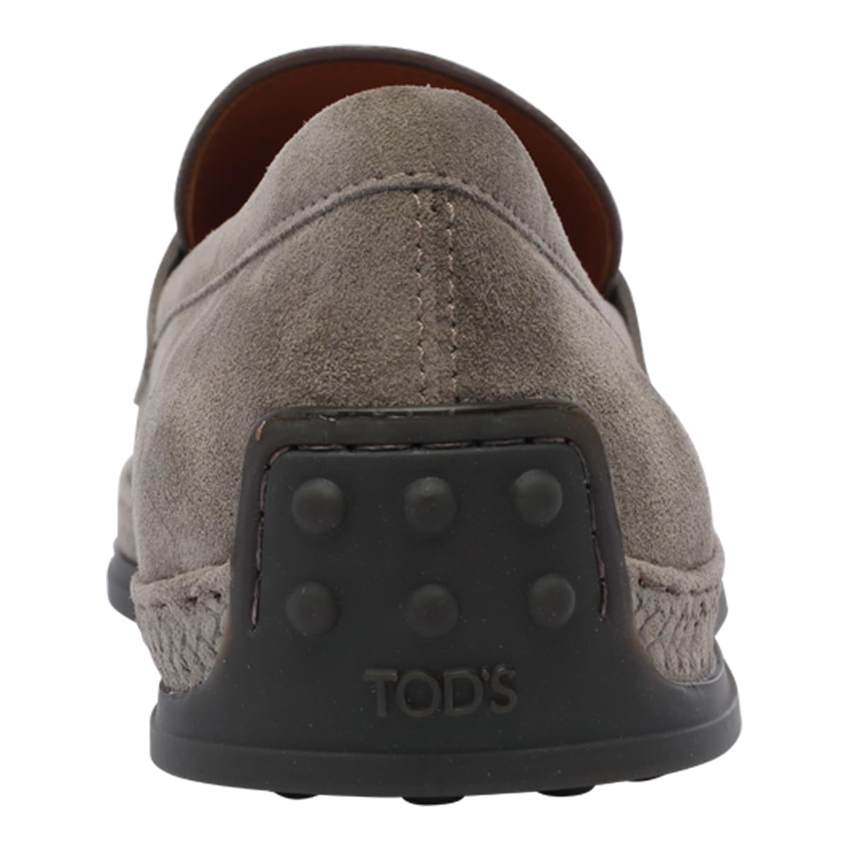 Shop Tod's Suede Loafers In Grey