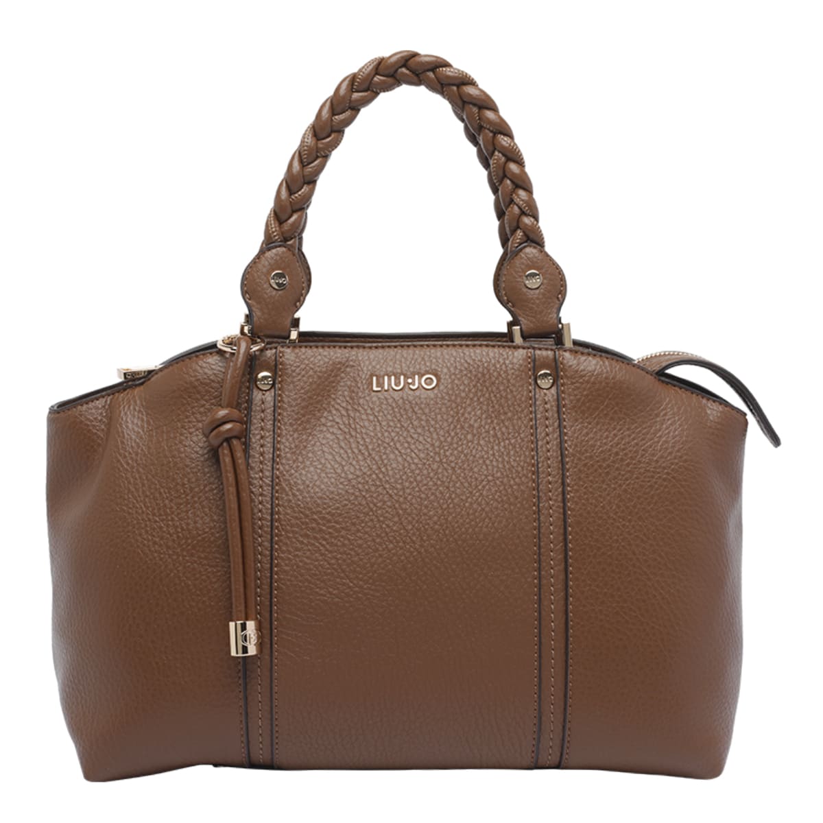 Liu •jo Braided-handle Handbag In Brown