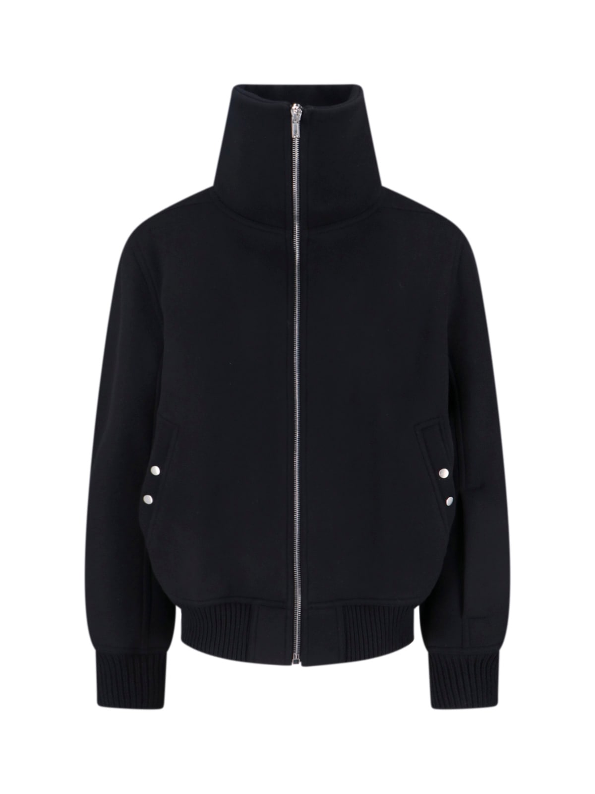 Rick Owens Structured Black Jacket With Minimalist Design In Blue