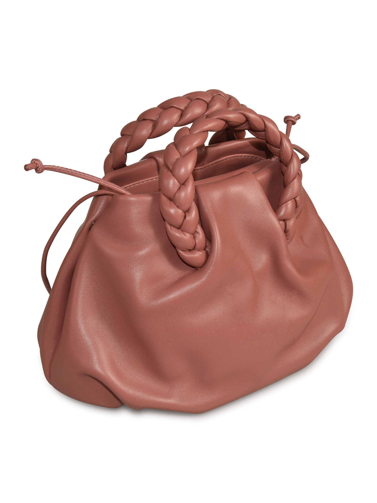 Hereu - Dusty Rose Leather Bombon Crossbody Bag