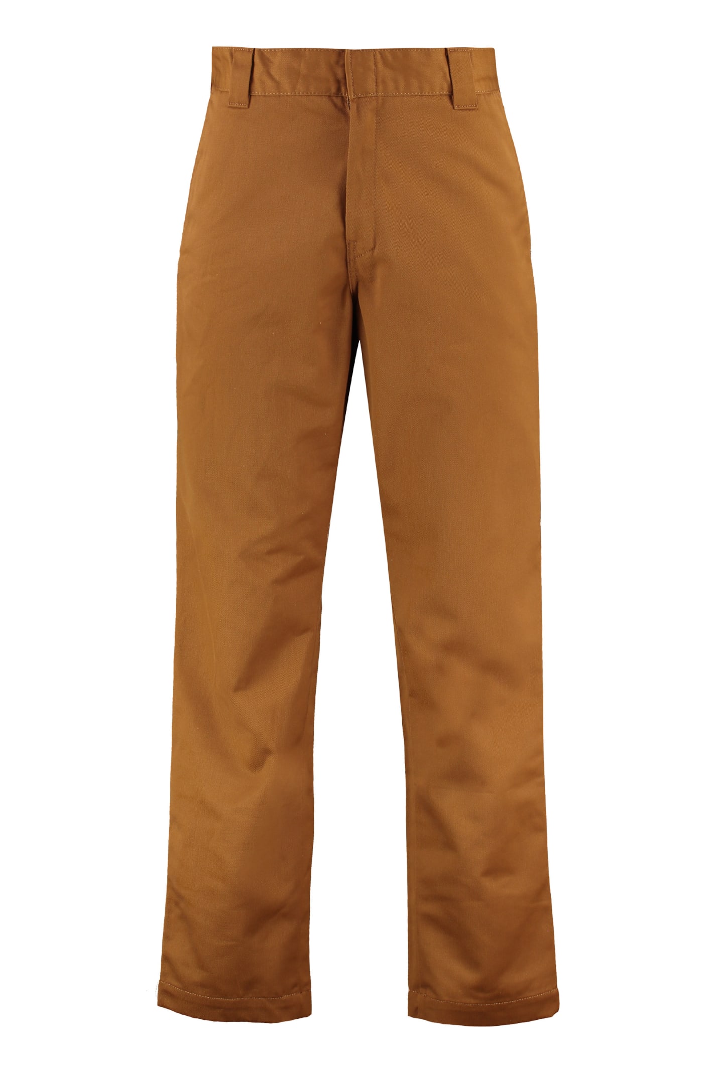 Carhartt Cotton Chino Trousers In Brown