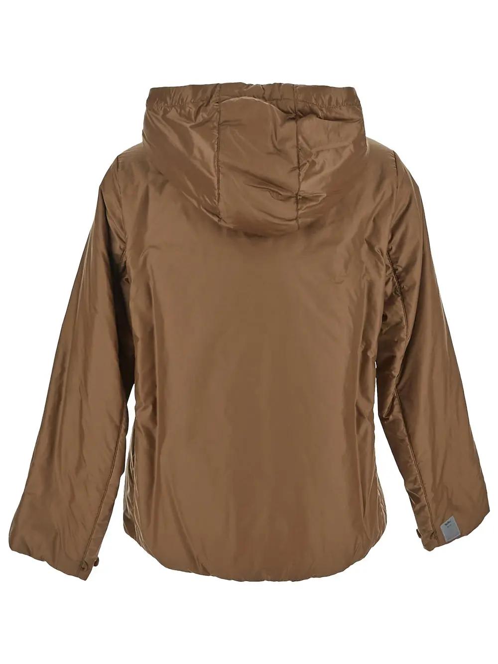 Max Mara The Cube Water-resistant Travel Jacket In Brown