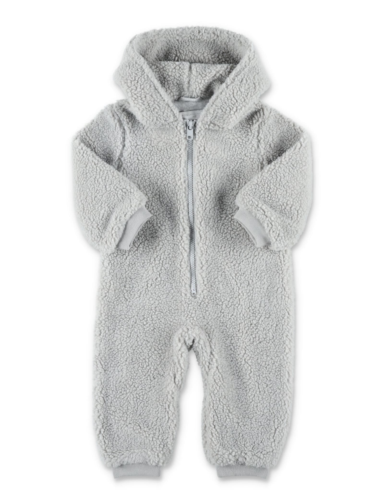 Stella Mccartney Babies' Teddy Jumpsuit In Grey
