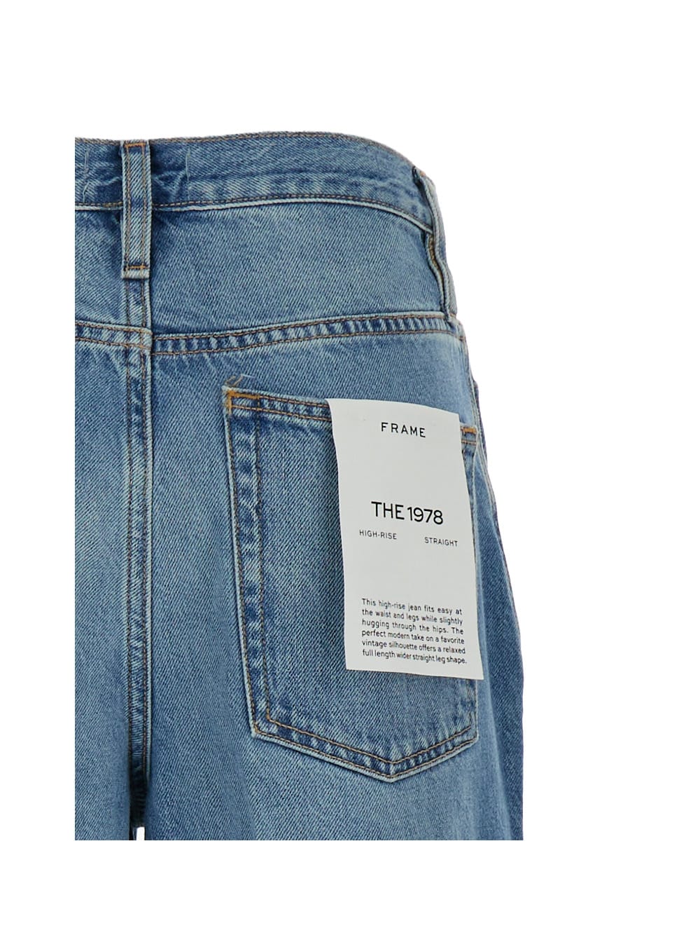 Shop Frame Blue Denim The 1978 High Waist Jeans In Cotton Woman