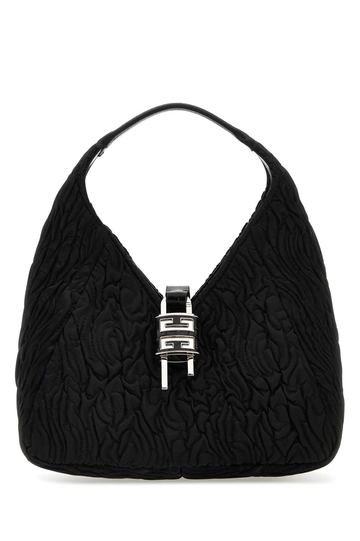 Shop Givenchy Black Fabric G-hobo Mini Handbag