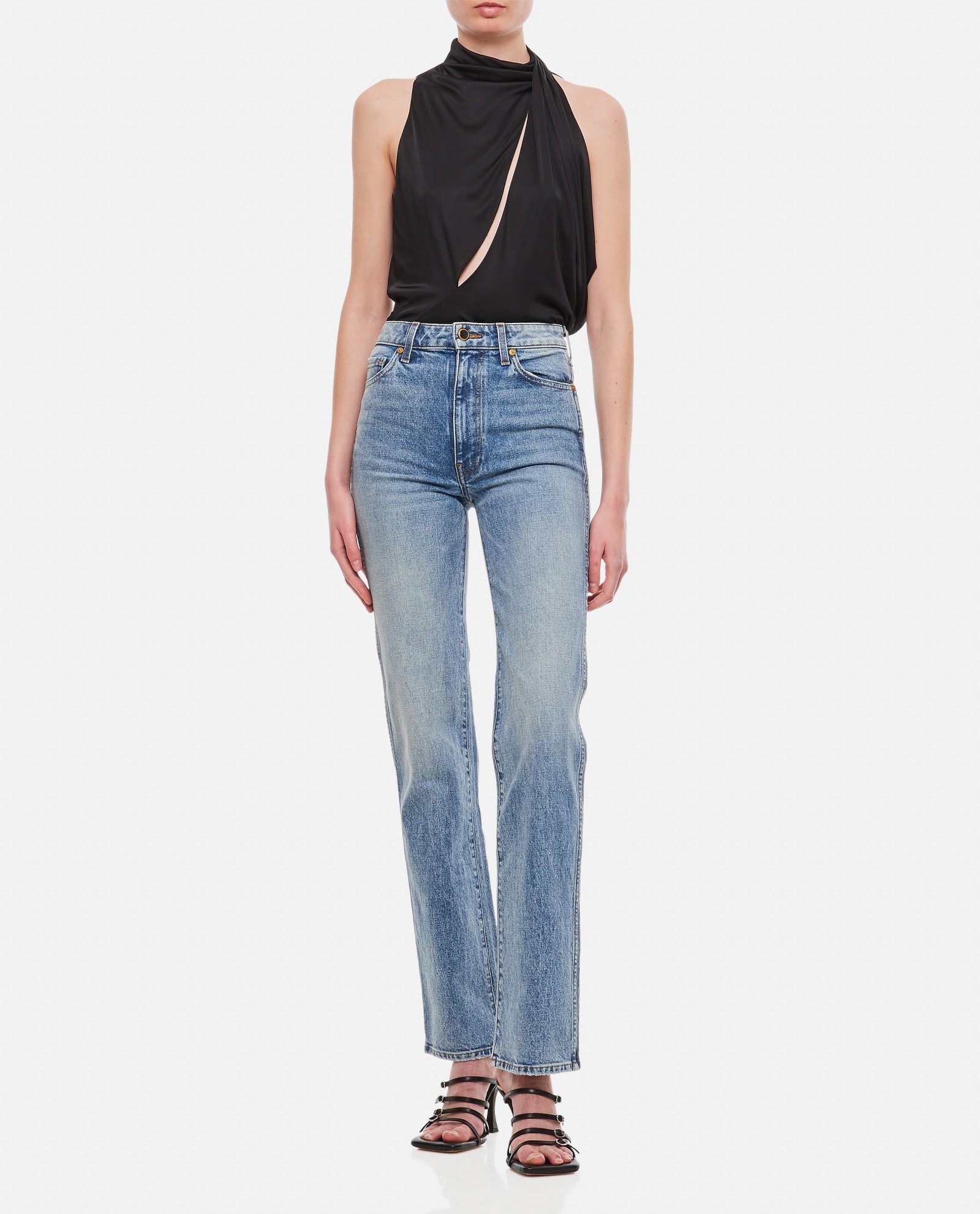 KHAITE DANIELLE HIGH WAISTED COTTON JEANS