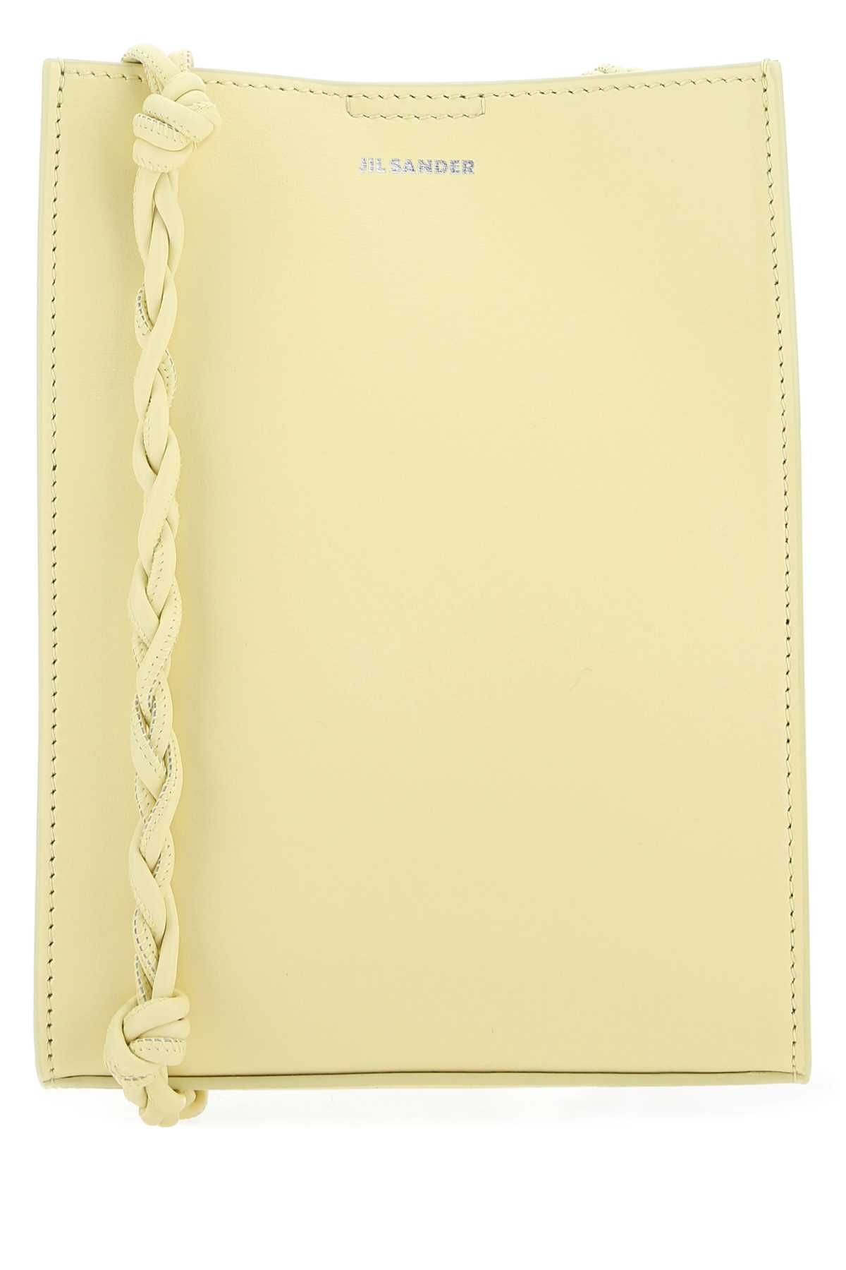 Pastel Yellow Leather Small Tangle Shoulder Bag