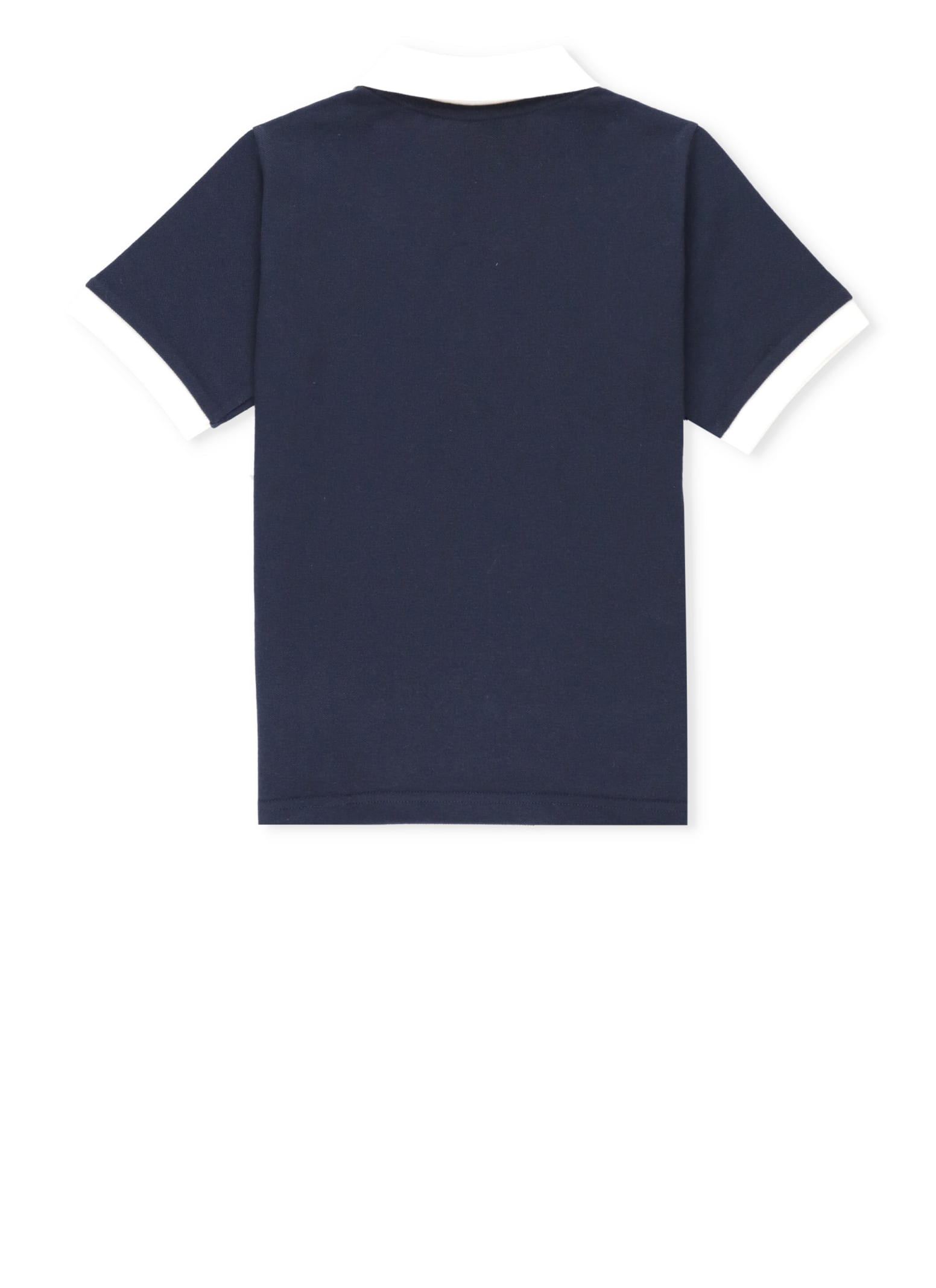 Moncler Kids' Logoed Polo Shirt In Blue | ModeSens