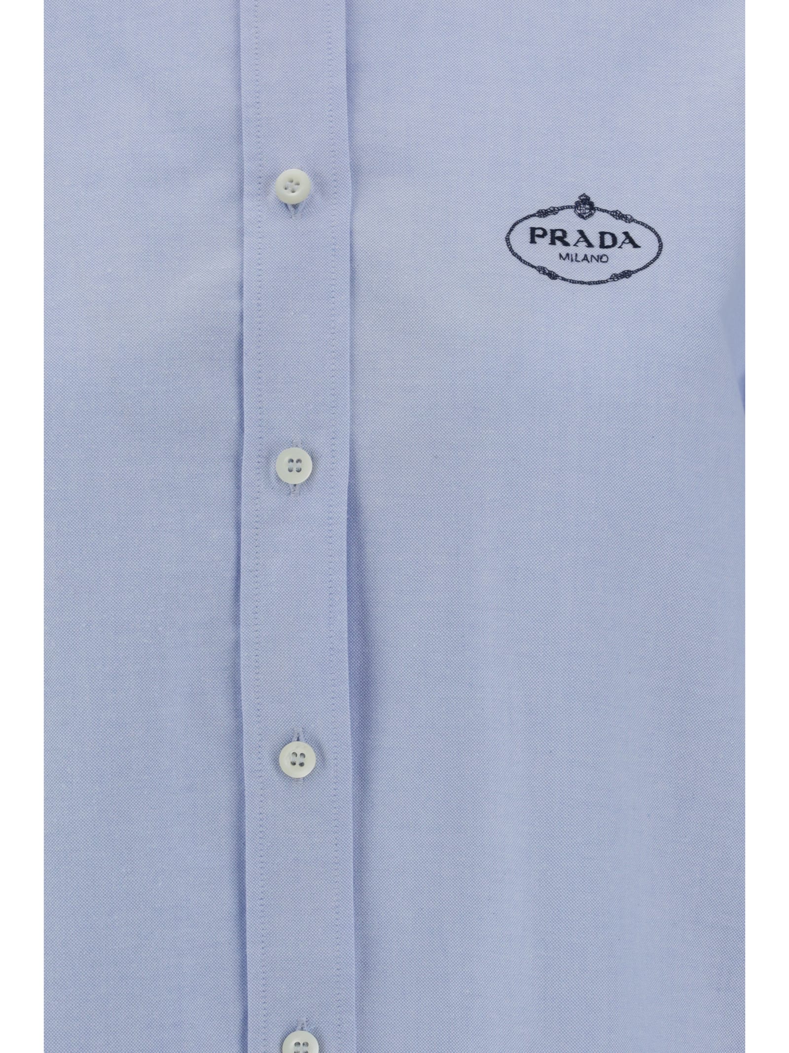 Shop Prada Shirt In Clear Blue