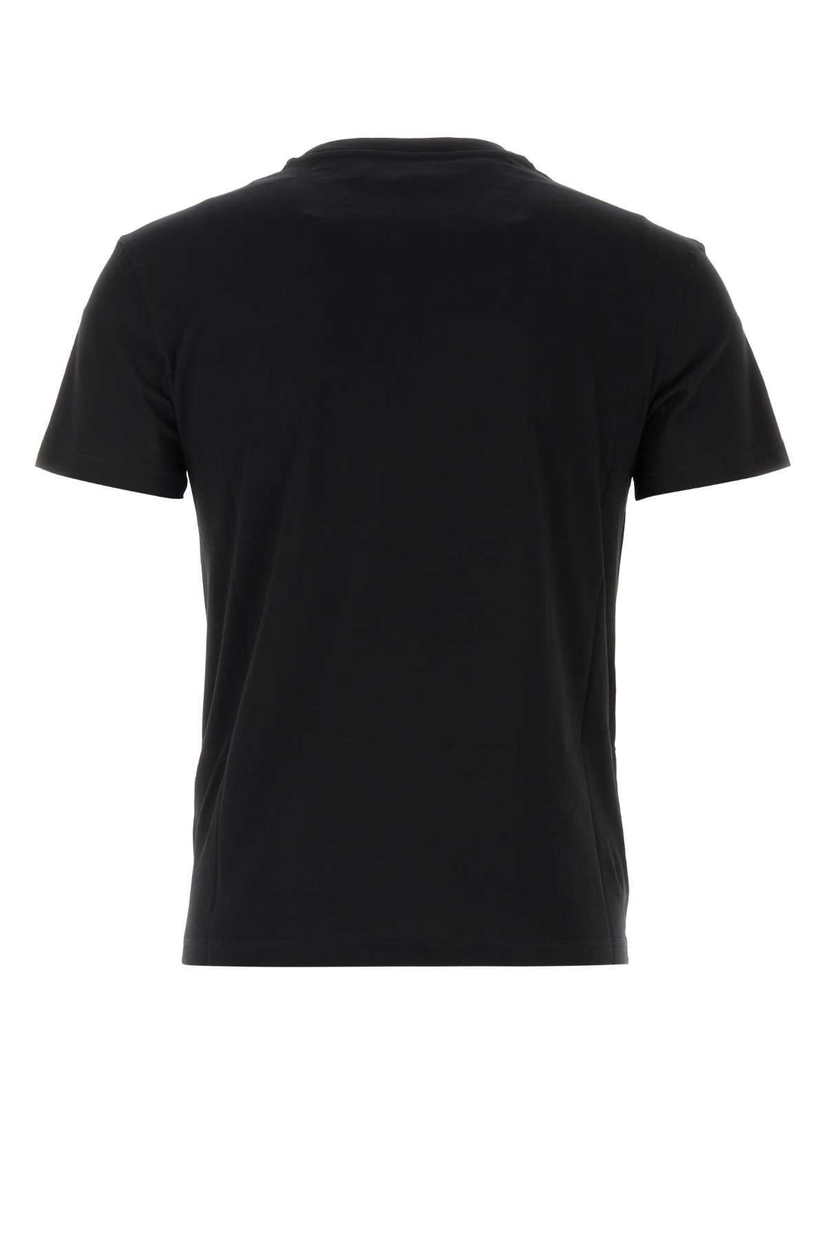 Shop Valentino T-shirt With Vlogo Signature Patch In Nero