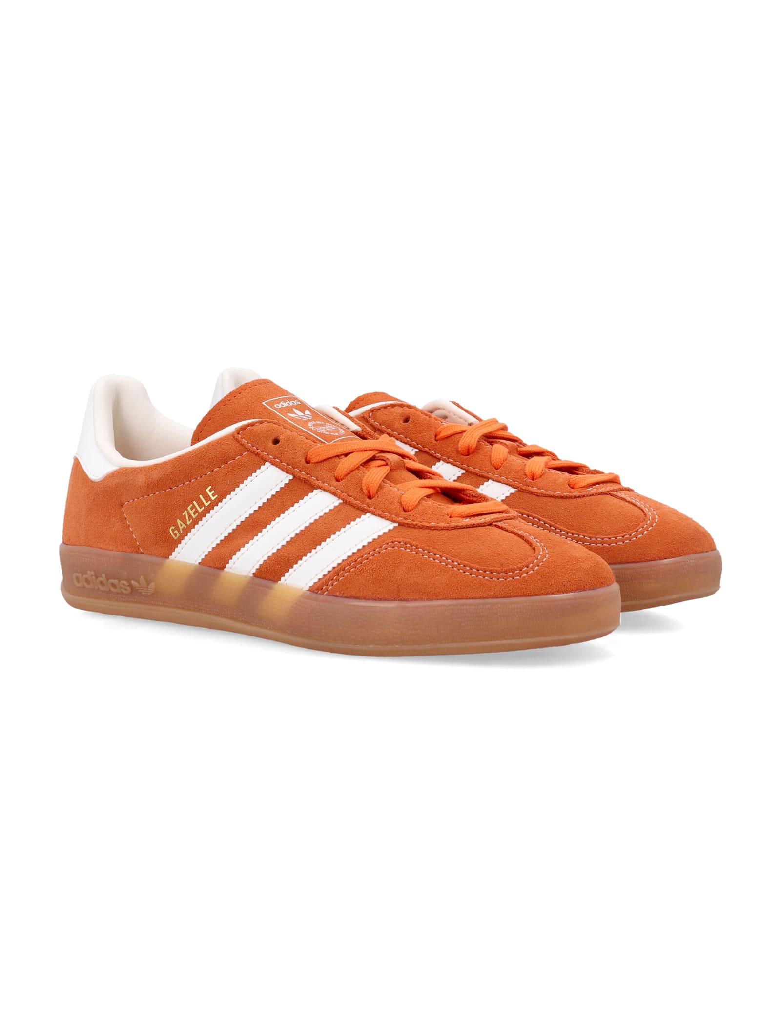 Adidas Originals Gazelle Indoor Leather Sneakers In Orange