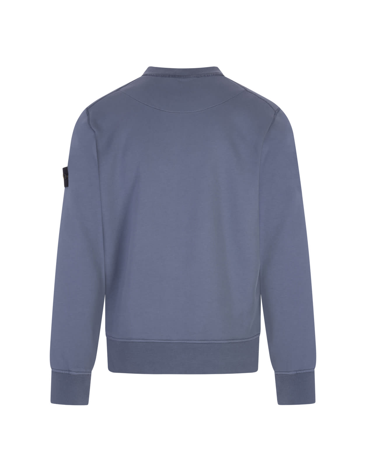 Shop Stone Island Avio Cotton Crew-neck Sweatshirt In Blue