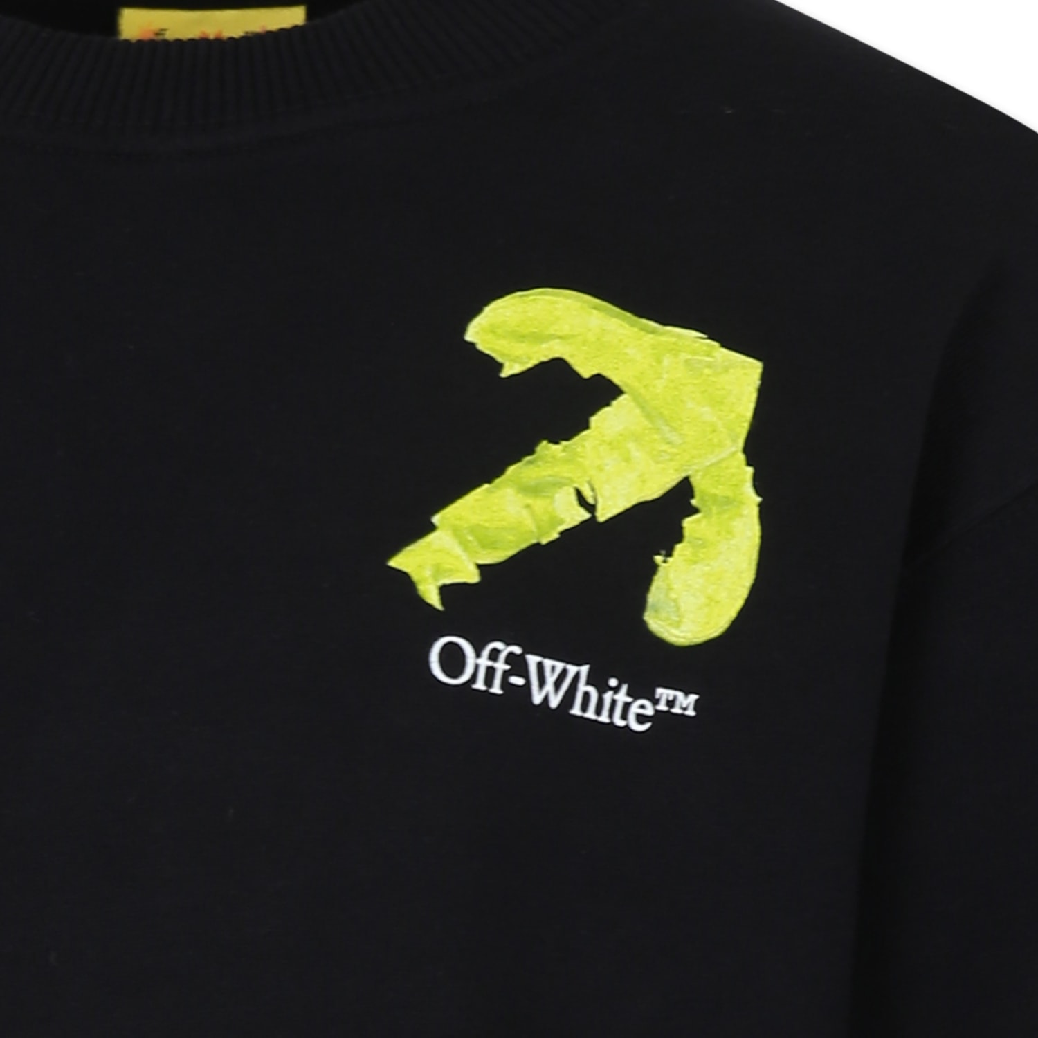 Shop Off-white Black Sweatshirt For Boy With Logo