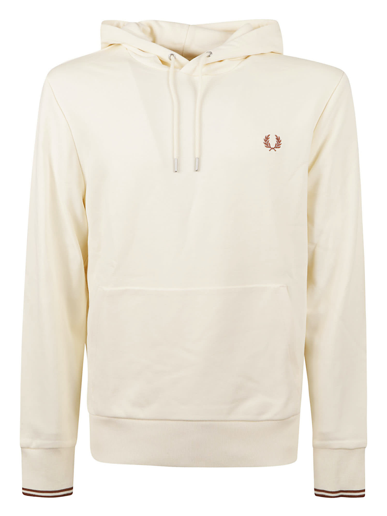 Shop Fred Perry Tipped Hooded Sweatshirt In Yellow