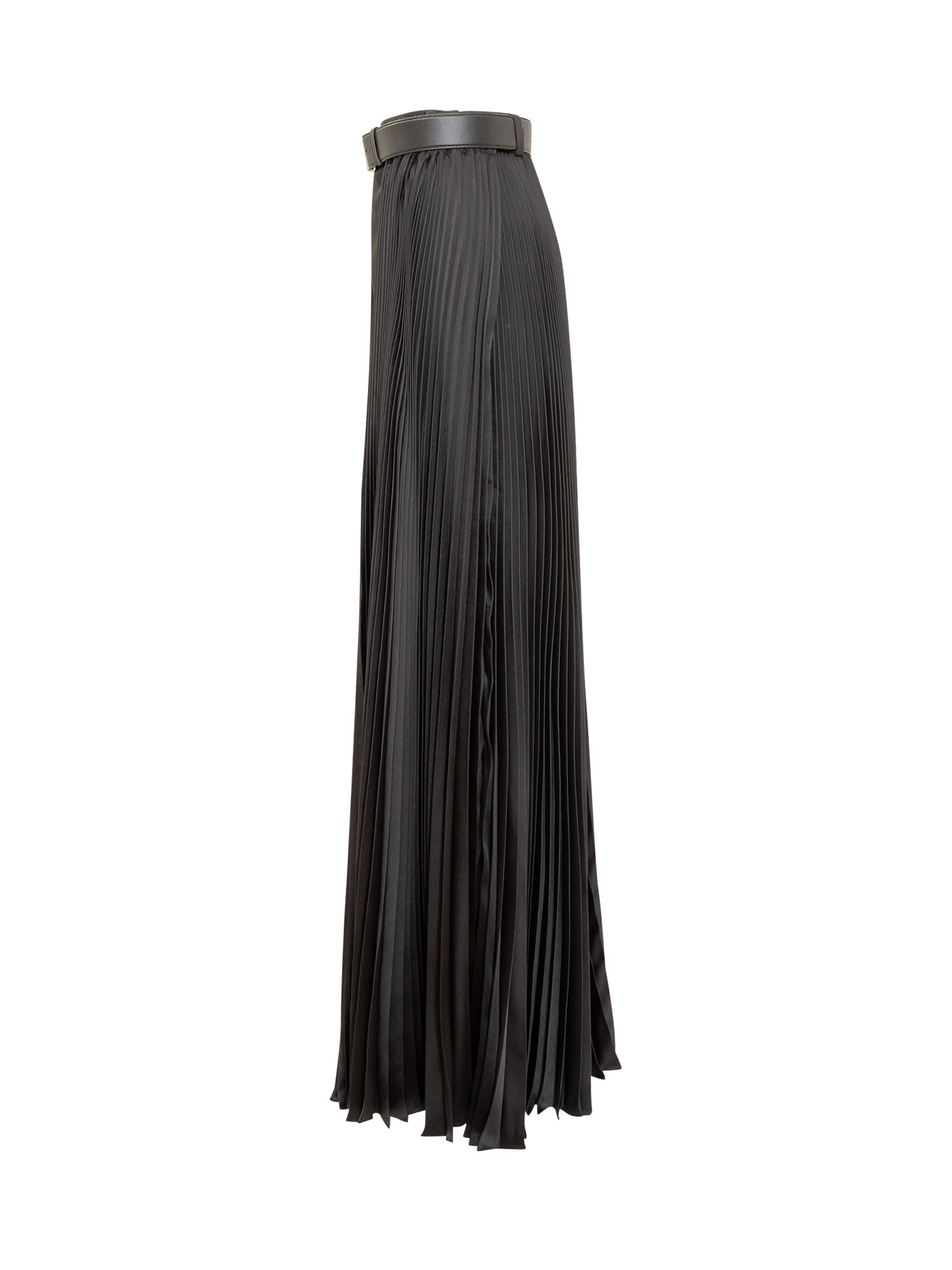 Shop Peter Do Belted Pleated Skirt In Black