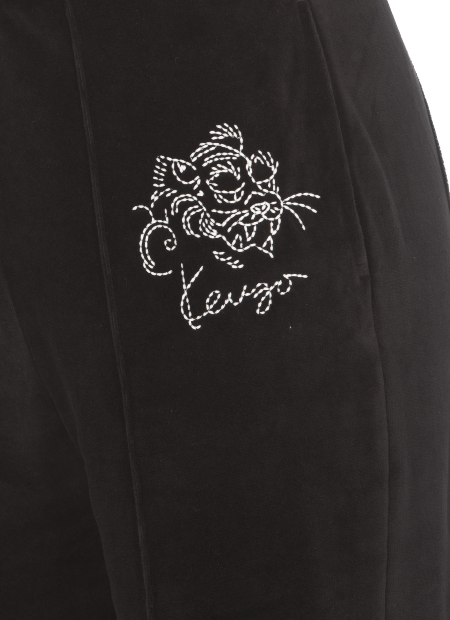 Shop Kenzo Pants With Logo In Black