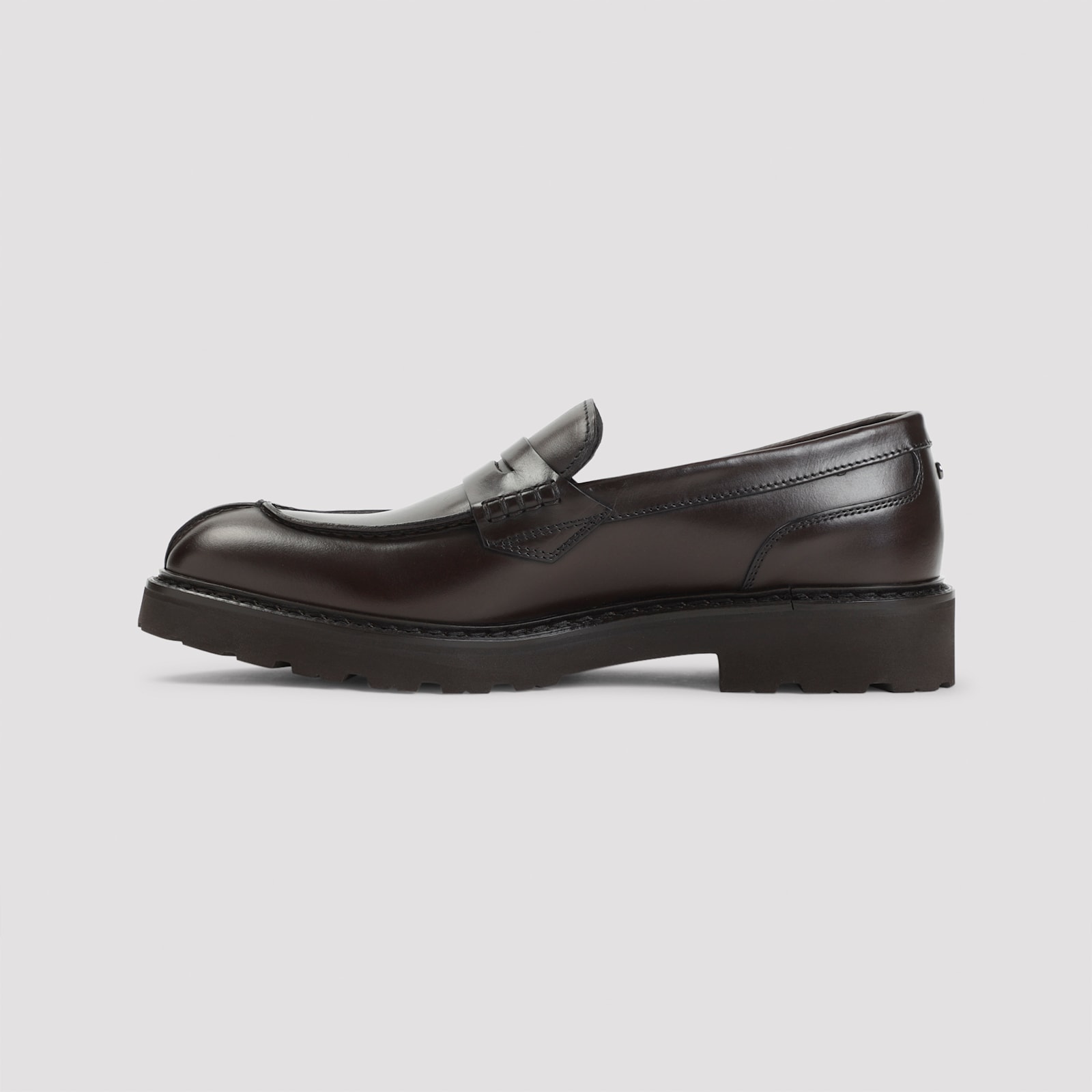 Canali Brown Leather College With Pennypack And Eva Sole Loafers In Brown
