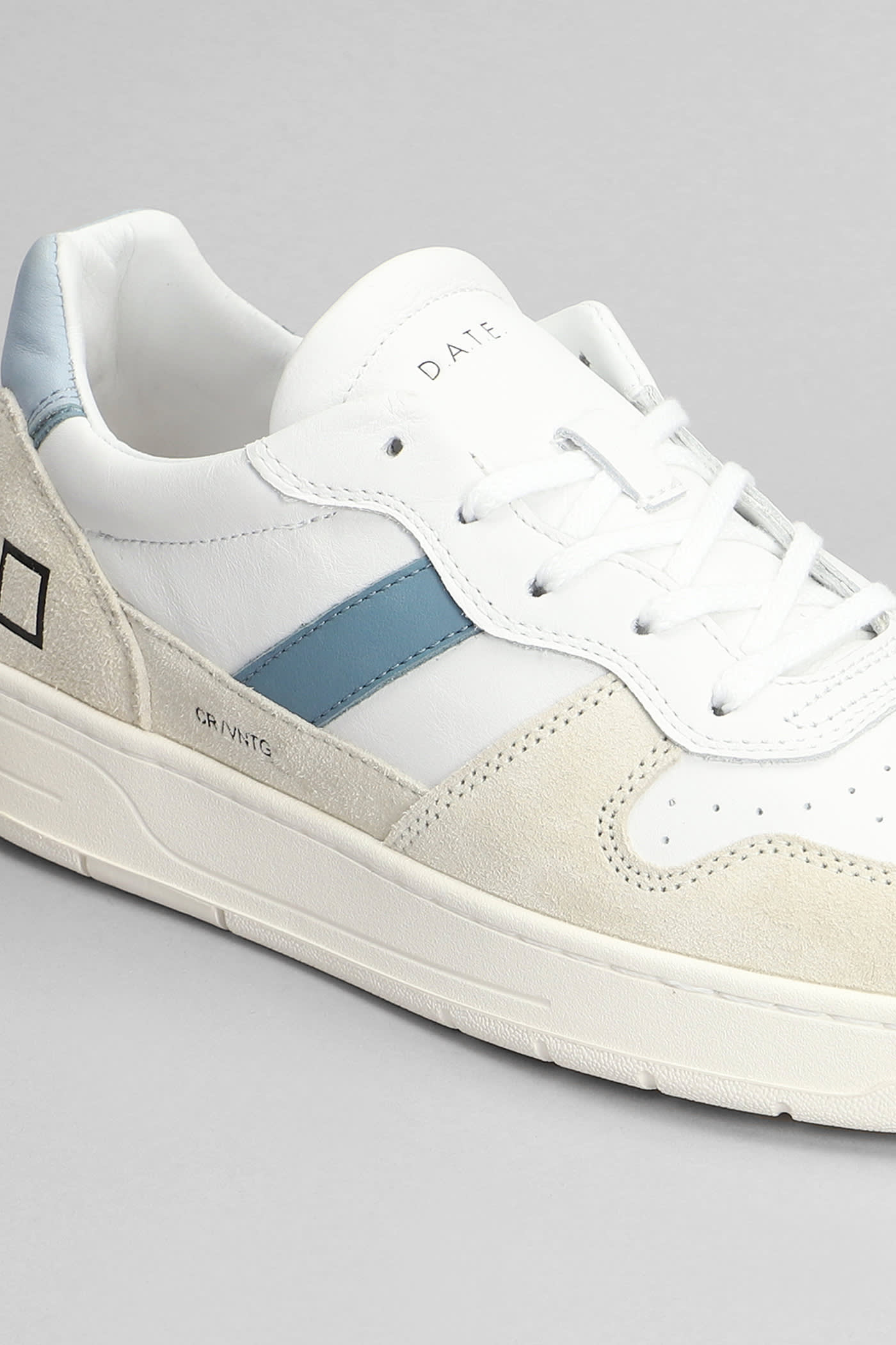 Shop Date Court 2.0 Sneakers In White Suede And Leather