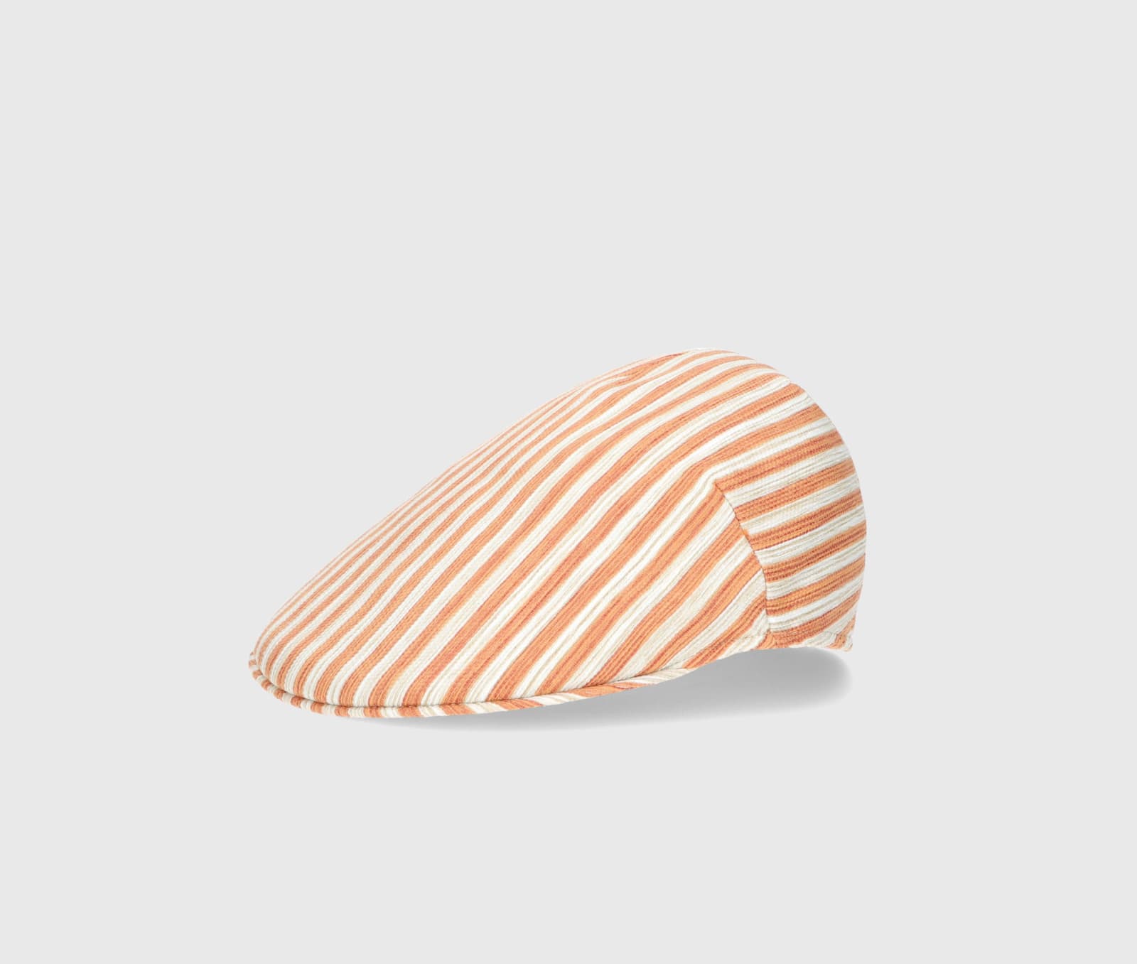 Shop Borsalino Parigi Duckbill Flat Cap In White/orange