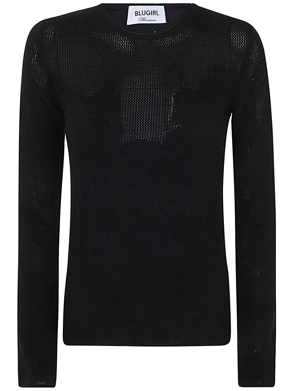 Shop Blugirl Round Neck Sweater In Black