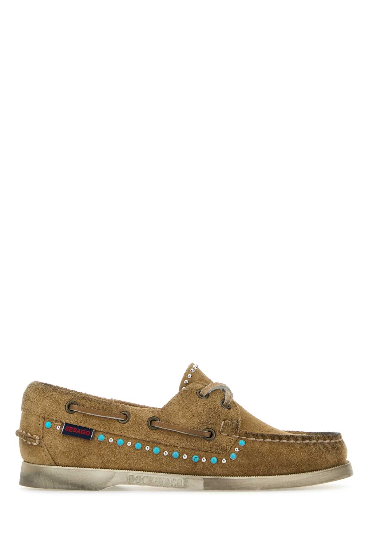 Sebago Suede Loafers With Rubber Sole And Studded Detailing
