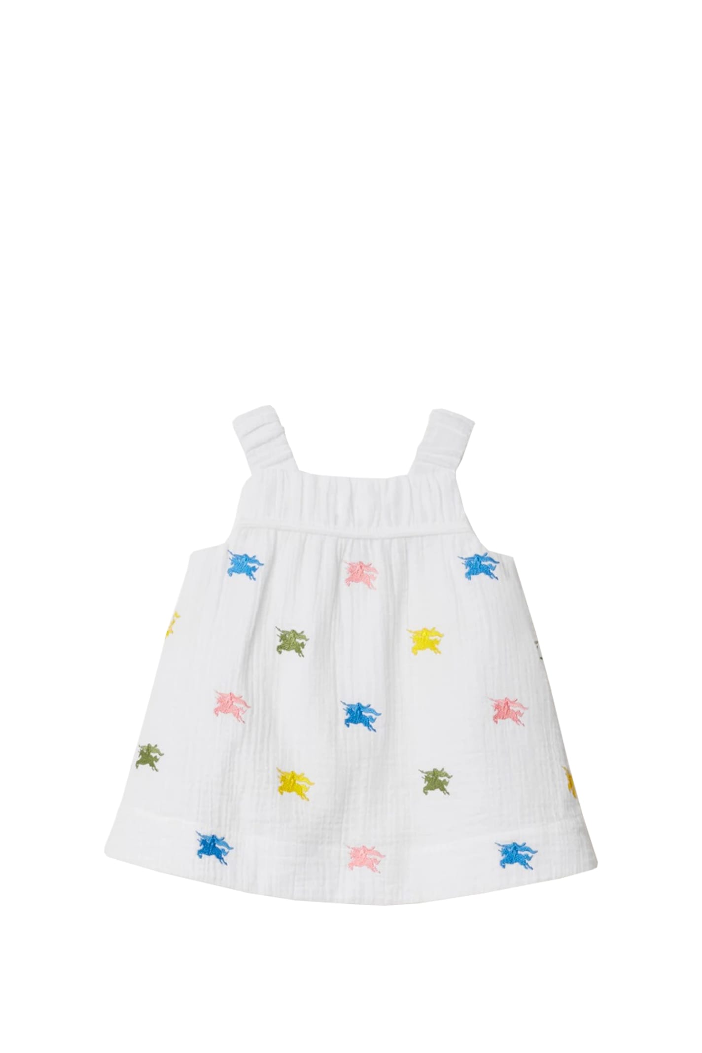 Burberry Kids' Cotton Dress And Knitches In White