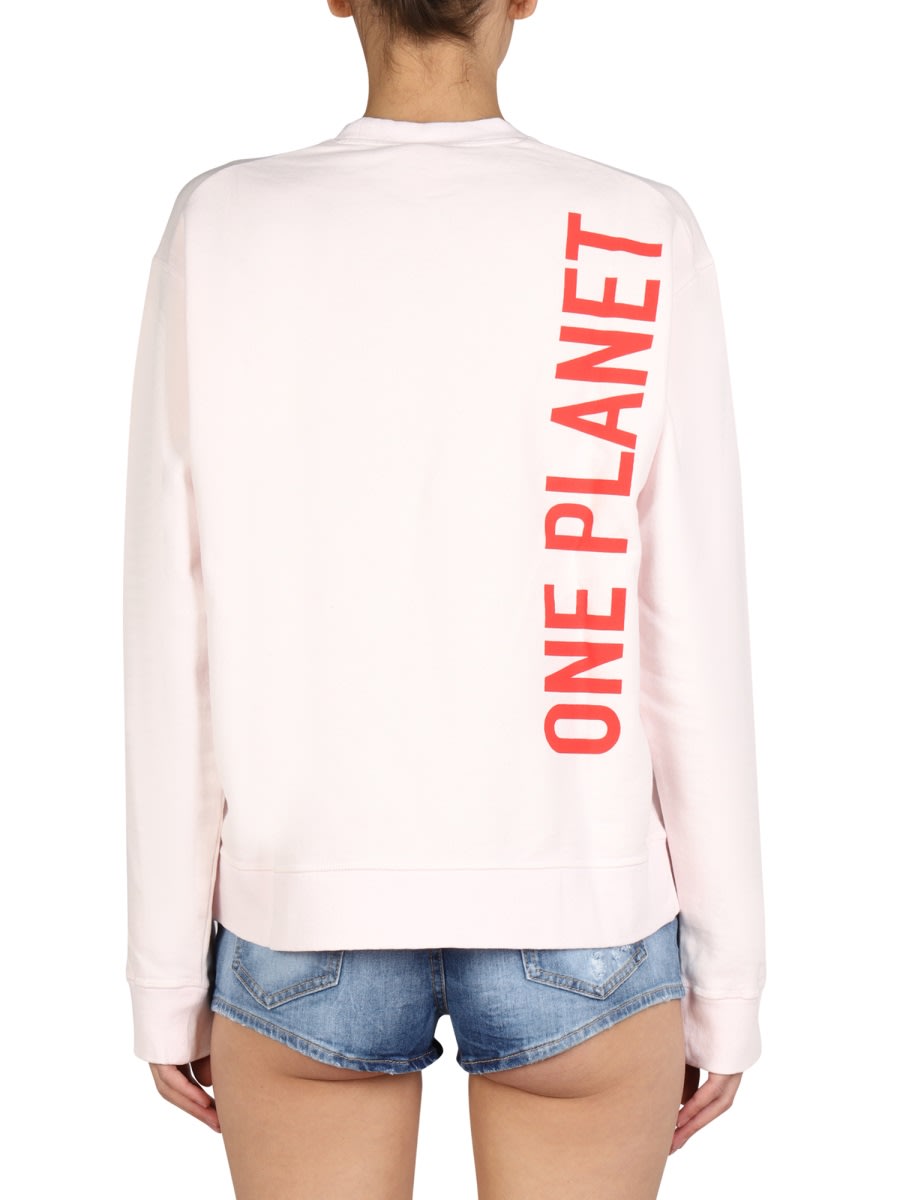 Shop Dsquared2 Logo Print Sweatshirt In Pink