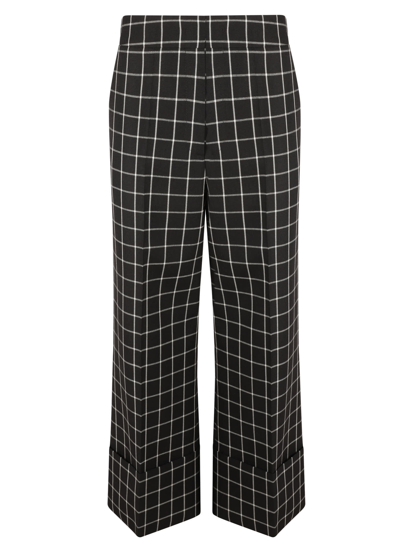 Valentino Women's Black/ivory Chequered Trousers | Size 38 | 6b3rb65592w In Black/ivory