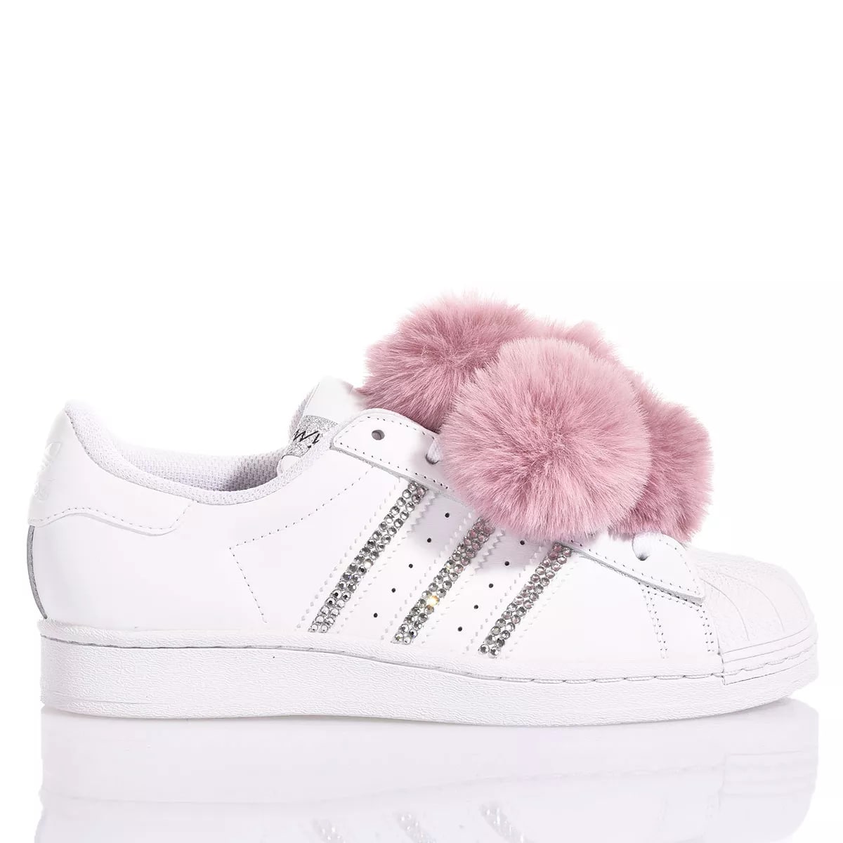 Shop Mimanera Adidas Superstar Pink Pom Pom