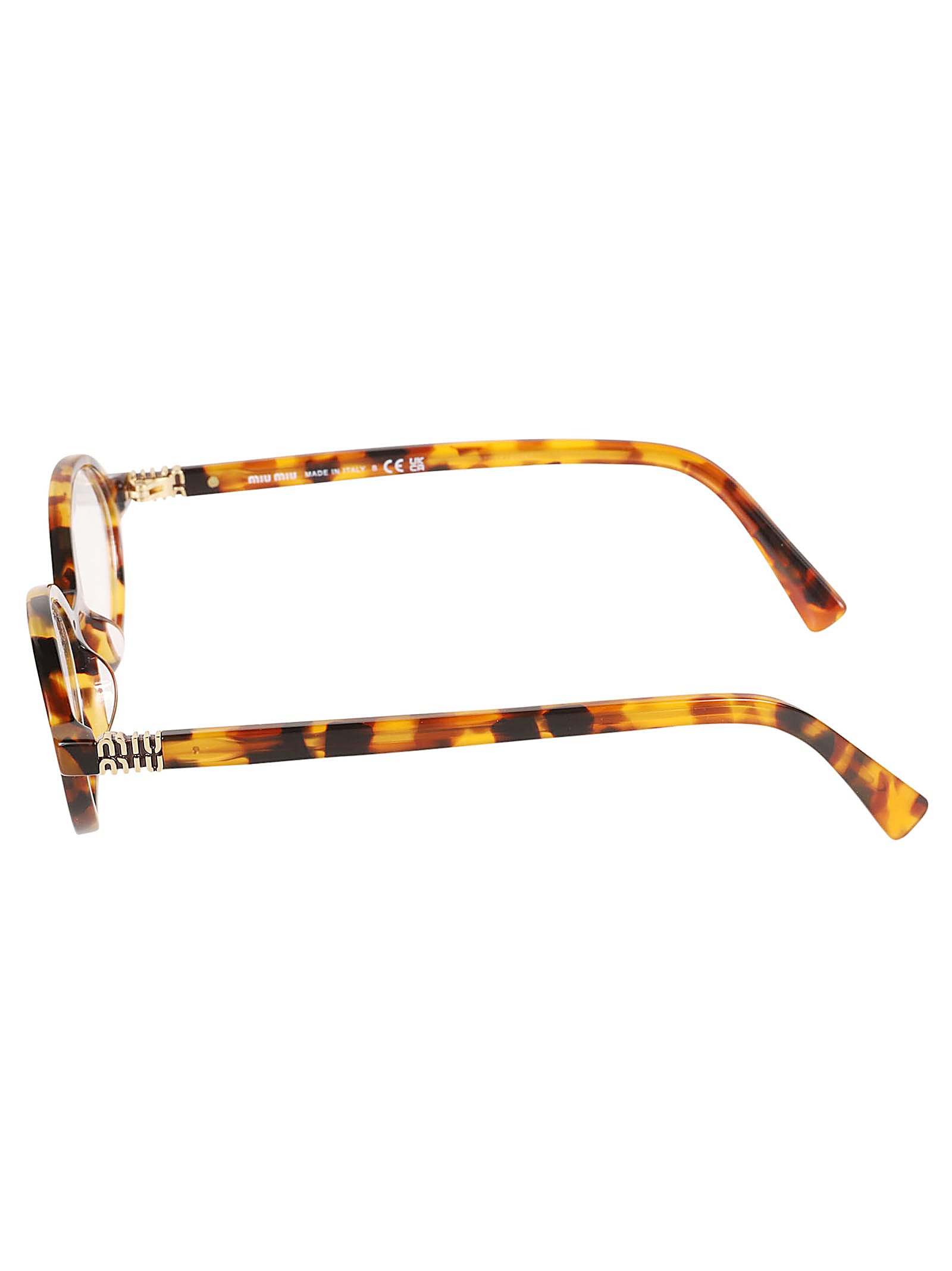 Shop Miu Miu Vista Glasses In 19p1o1