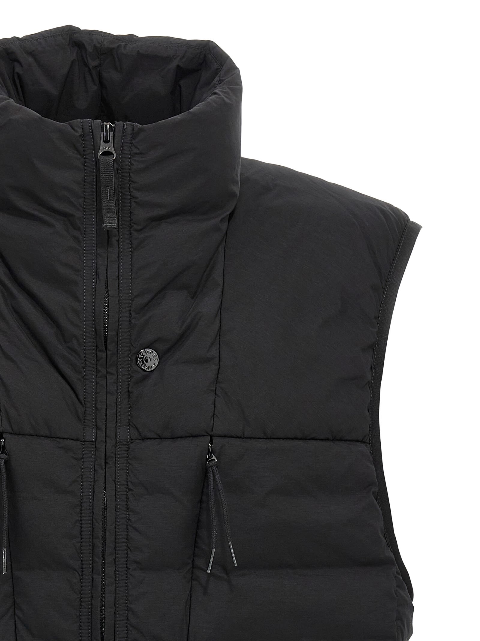 Stone Island Gilet Seamless Tunnel Nylon Down-tc In Black