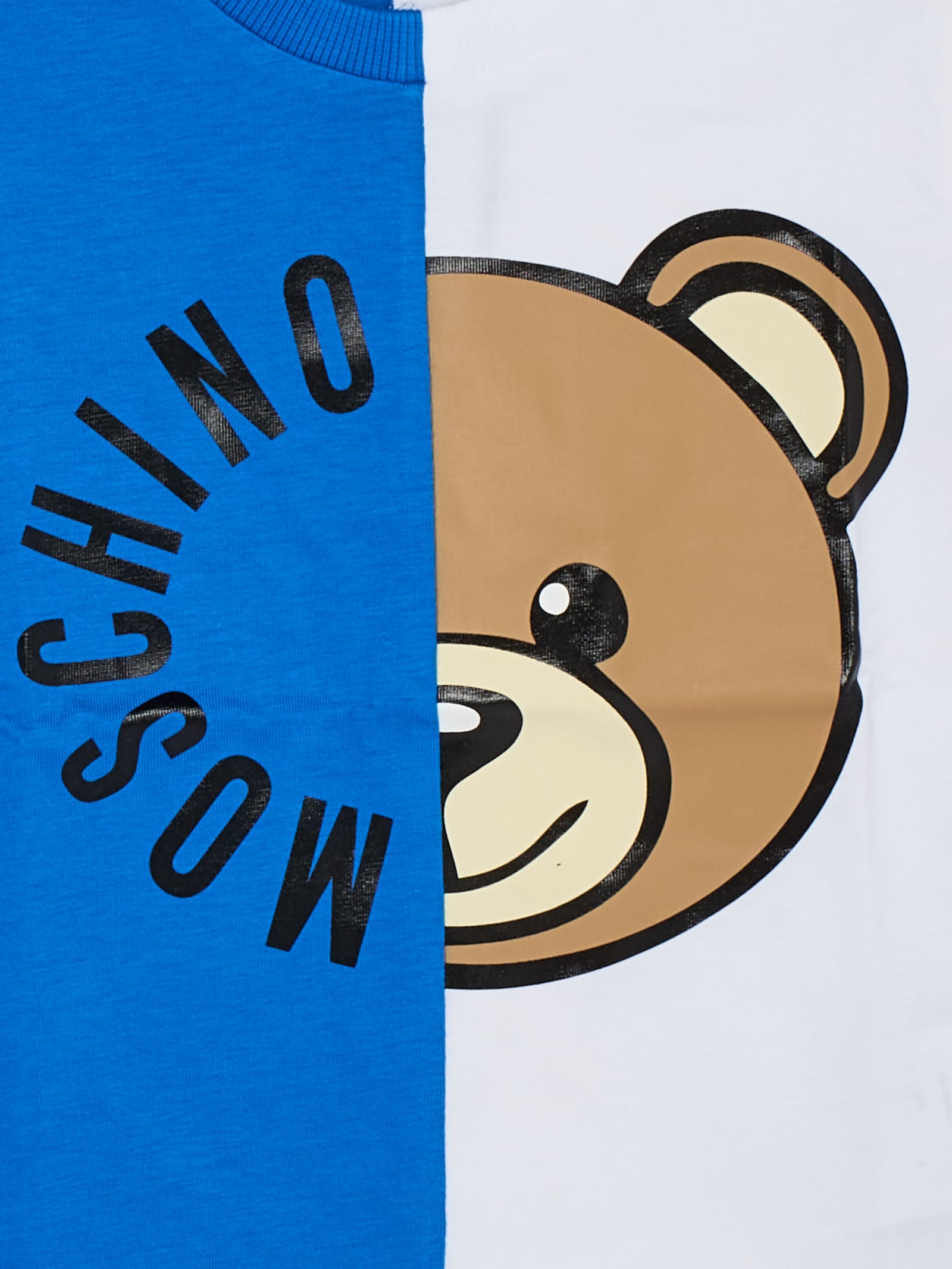 Shop Moschino T-shirt T-shirt In B.co-azzurro