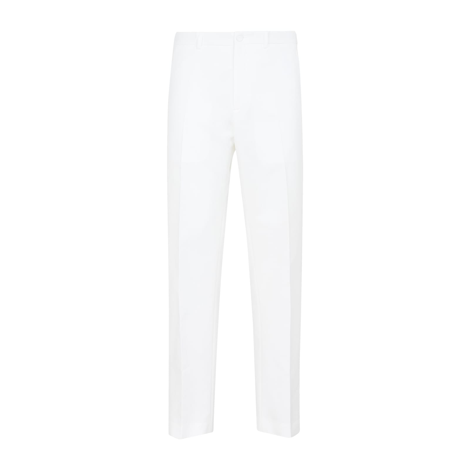 Shop Dior Ankle Slit Detail Pants In Ivory