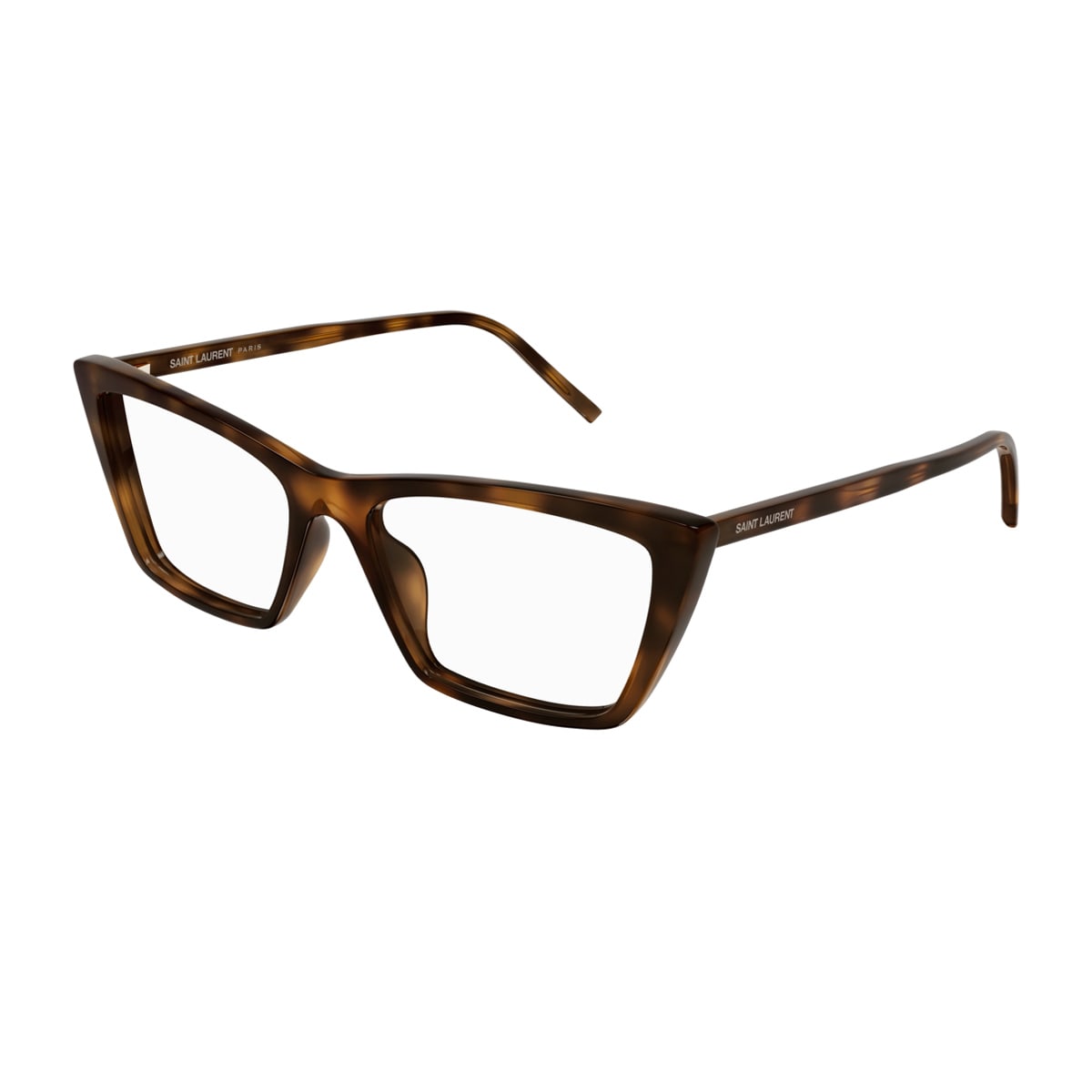 Saint Laurent Sl 737 Mica Thin Opt Linea Sl Logo Gloves Glasses In Havana-havana-transparent