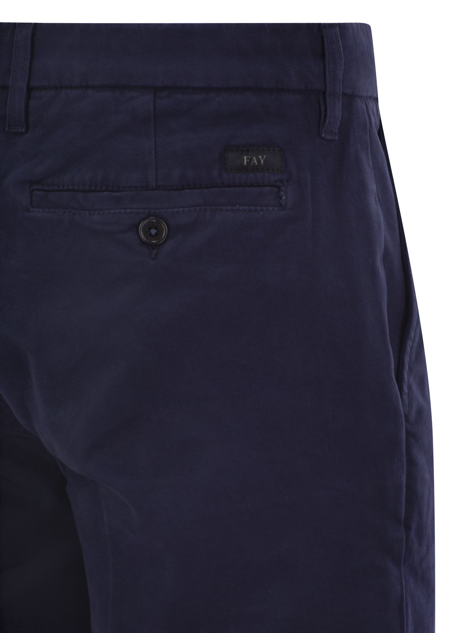 Shop Fay Slim 5-pocket Trousers In Blue