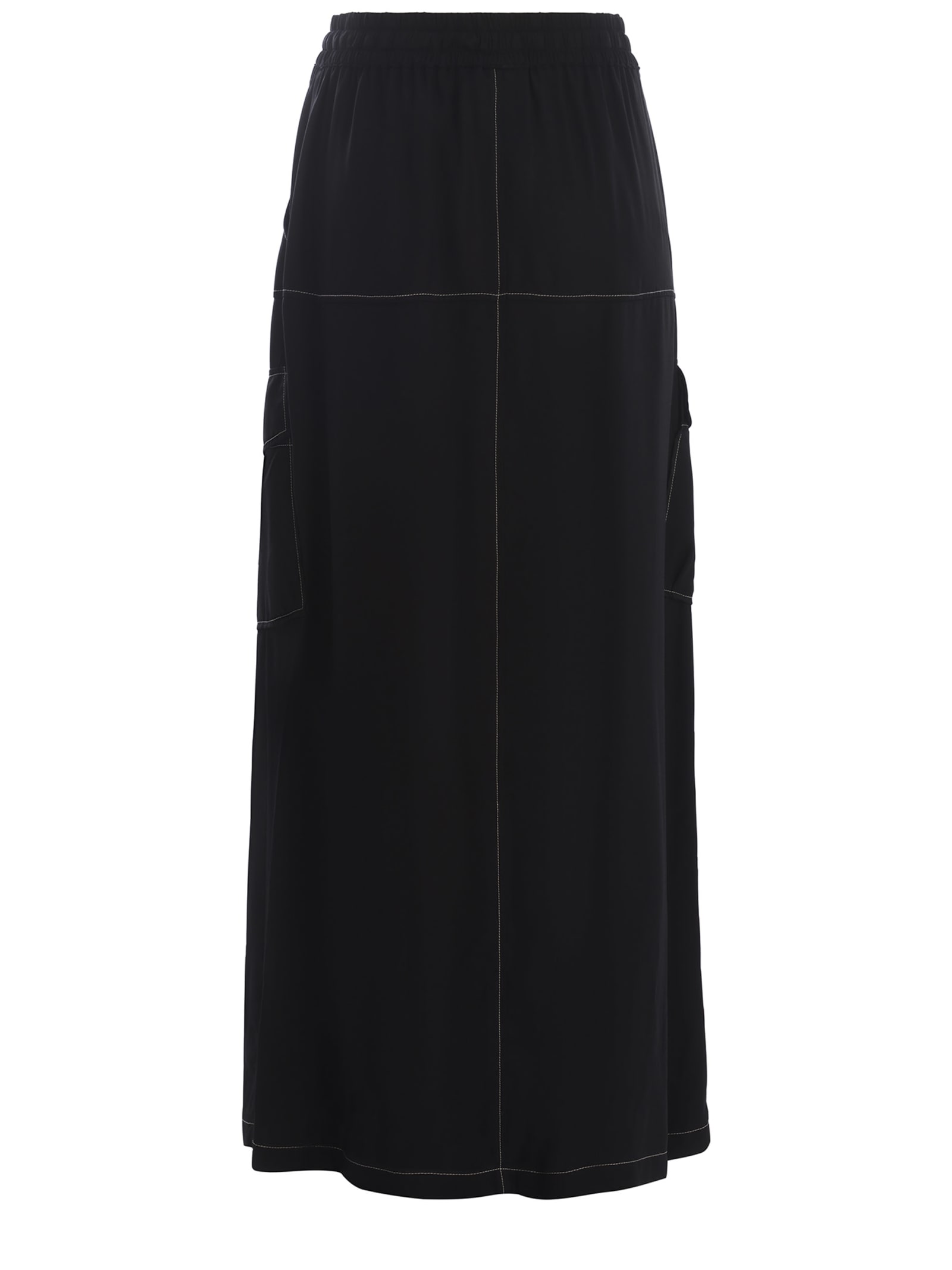 Shop Pinko Skirt  Gulp Made Of Viscose In Black