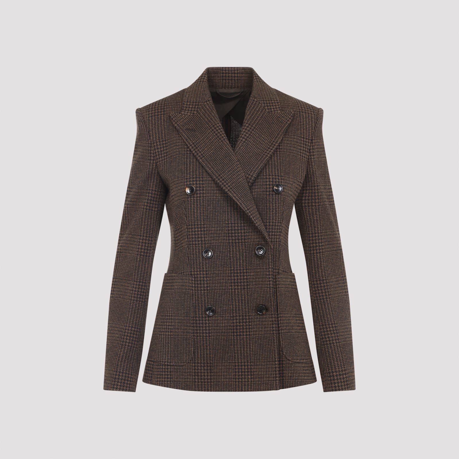 Max Mara Zulma Principe Di Galles Jacket In Brown