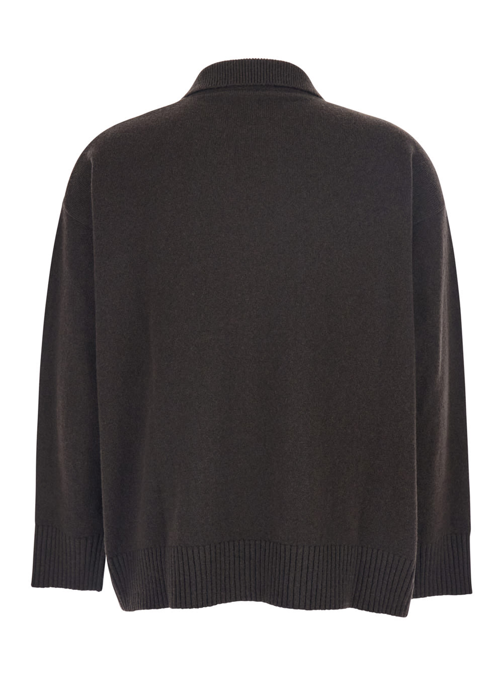 Antonelli V-neck Long-sleeve Knitted Sweater In Animal Print