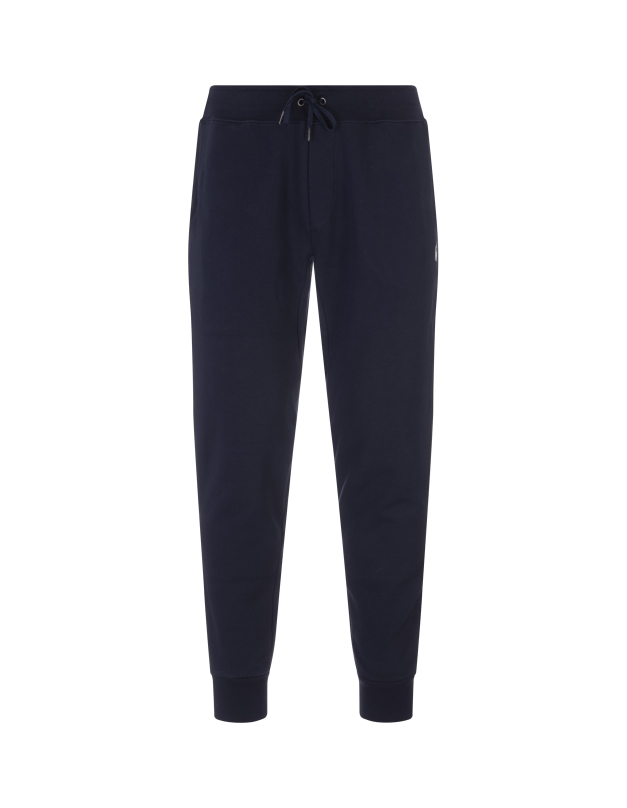 Ralph Lauren Man Navy Blue Joggers With White Pony