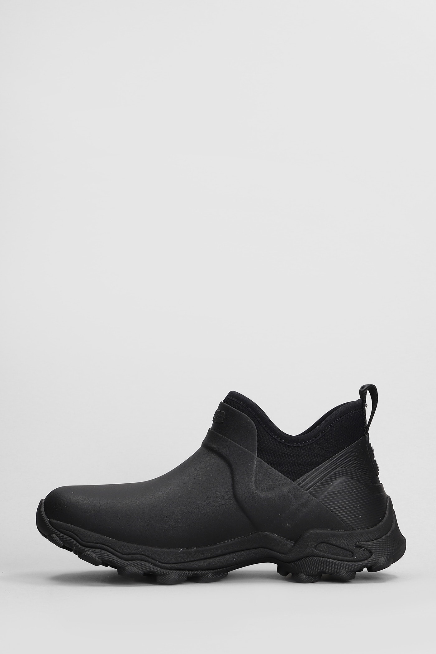 Shop Givenchy Bogs Low Chelsea Combat Boots In Black Rubber/plasic