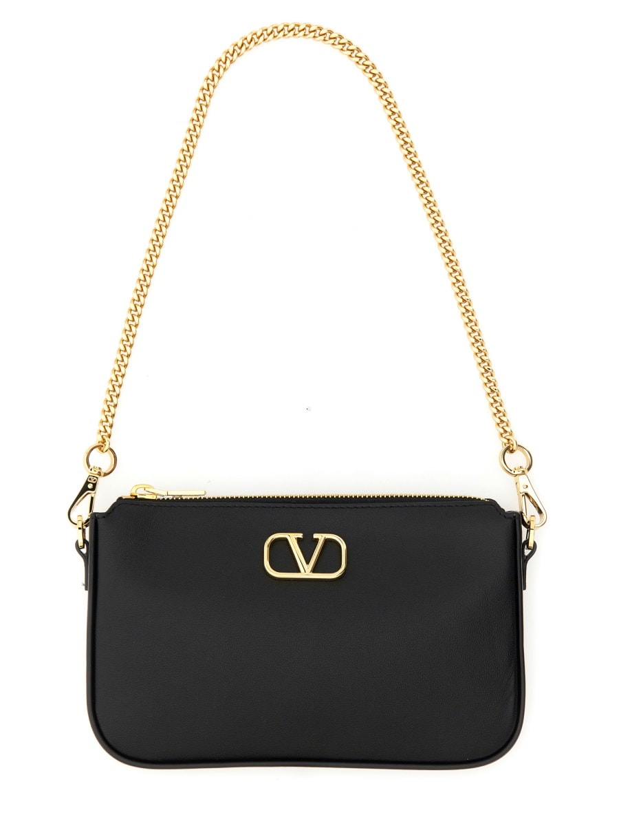 Shop Valentino Mini Signature Vlogo Bag In Black