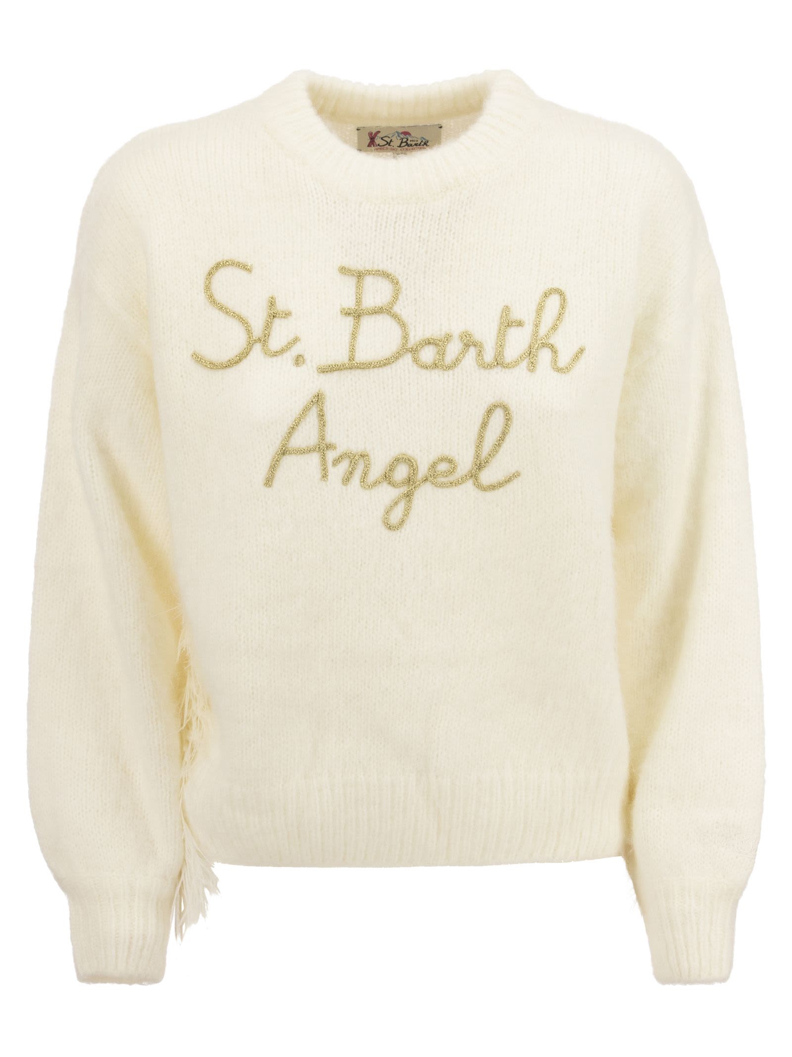 MC2 Saint Barth Brushed Crew-neck Jumper With Feathers