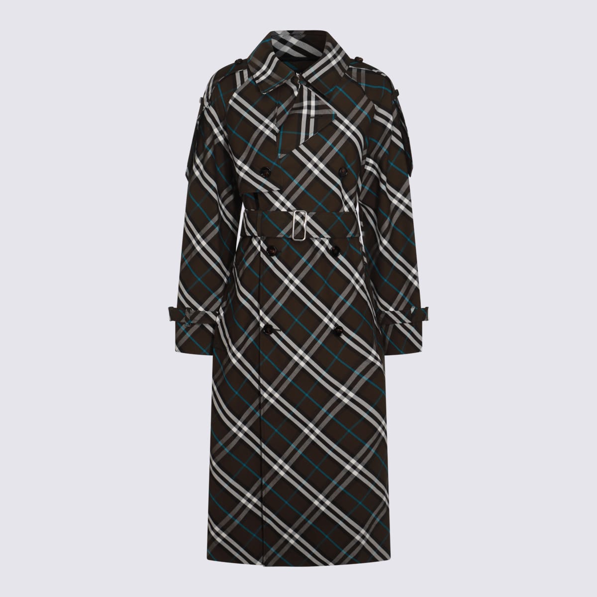 Shop Burberry Multicolor Trench Coat In Snug Ip Check