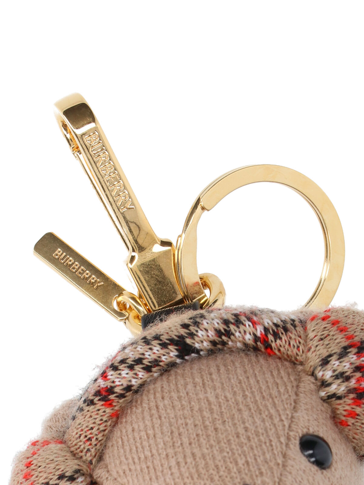 Burberry Thomas Teddy Bear Keyring Charm In Sand